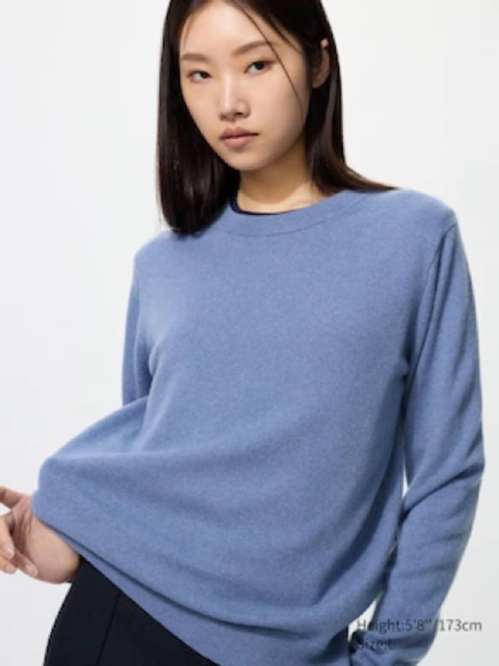 Uniqlo 100% Cashmere Crew Neck Sweater in Blue